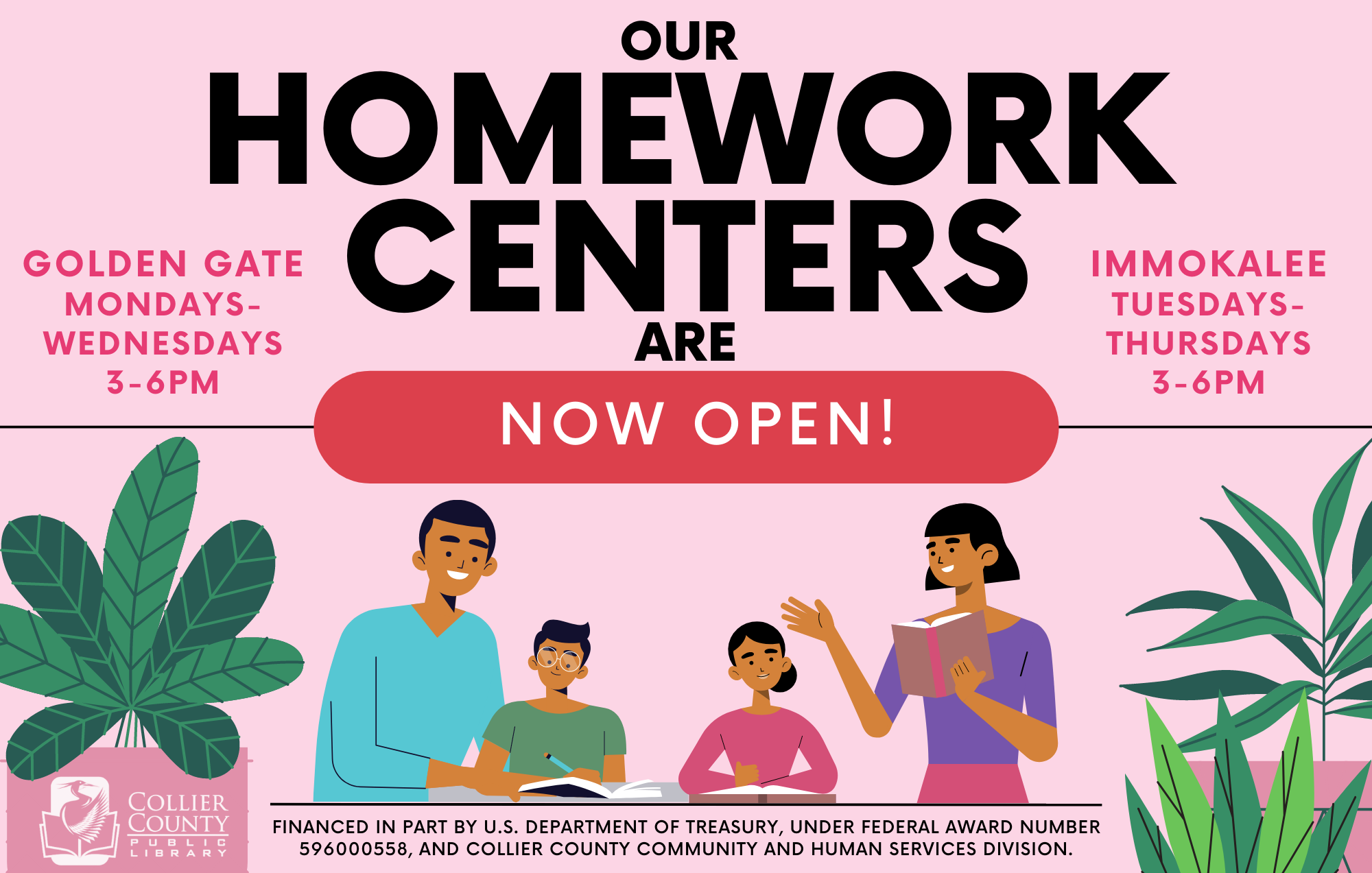 Homework Centers Open for Fall